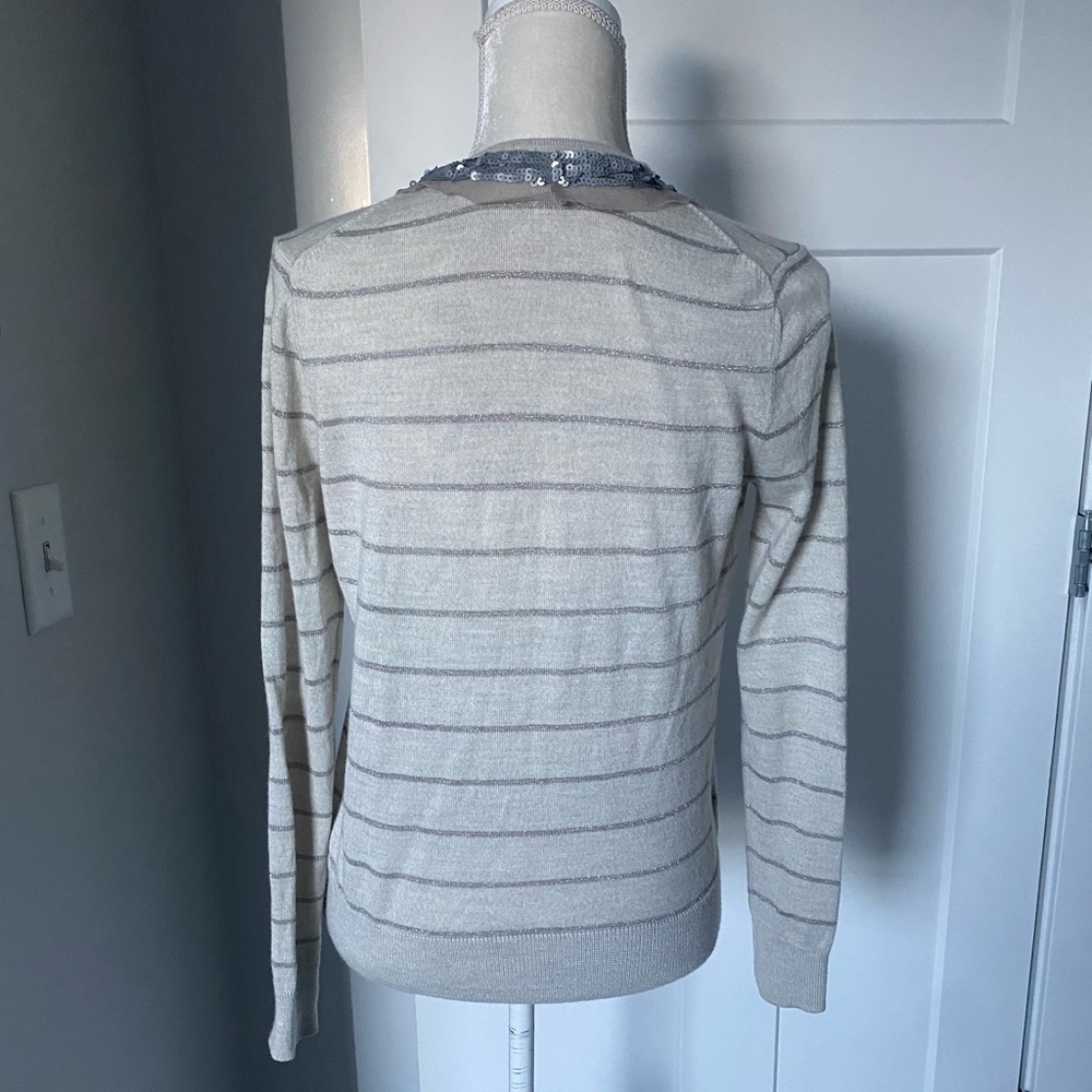 LOFT Sequin Trim Sweater - Picture 3 of 8